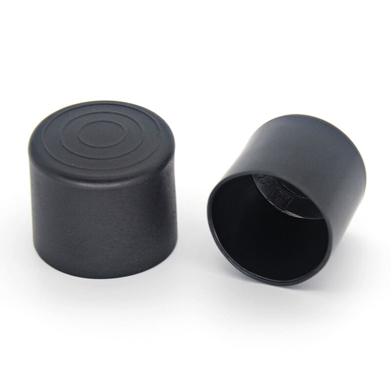 4pcs Black Round Rubber Chair Leg Caps Table Furniture Feet Pipe Tubing End Cover Socks Plug Floor Protection Pad 6 8 10 12-63mm