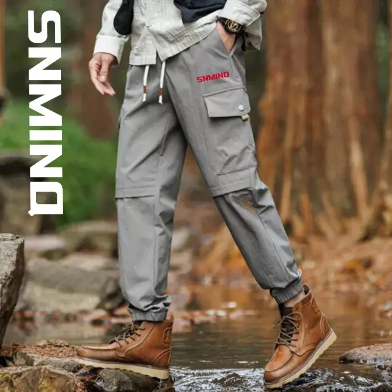 2024 Men's Fishing Pants Quick Drying Men's Waterproof and Breathable Mountaineering Pants Camping Outdoor Sports Pants