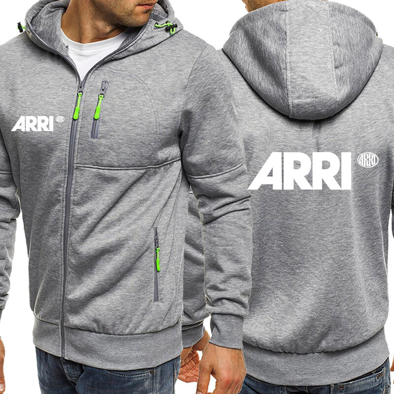 2023 new men's fashion movie broadcast camera Arri hooded sportswear autumn hooded sweatshirt long sleeve zipper slim jacket coa