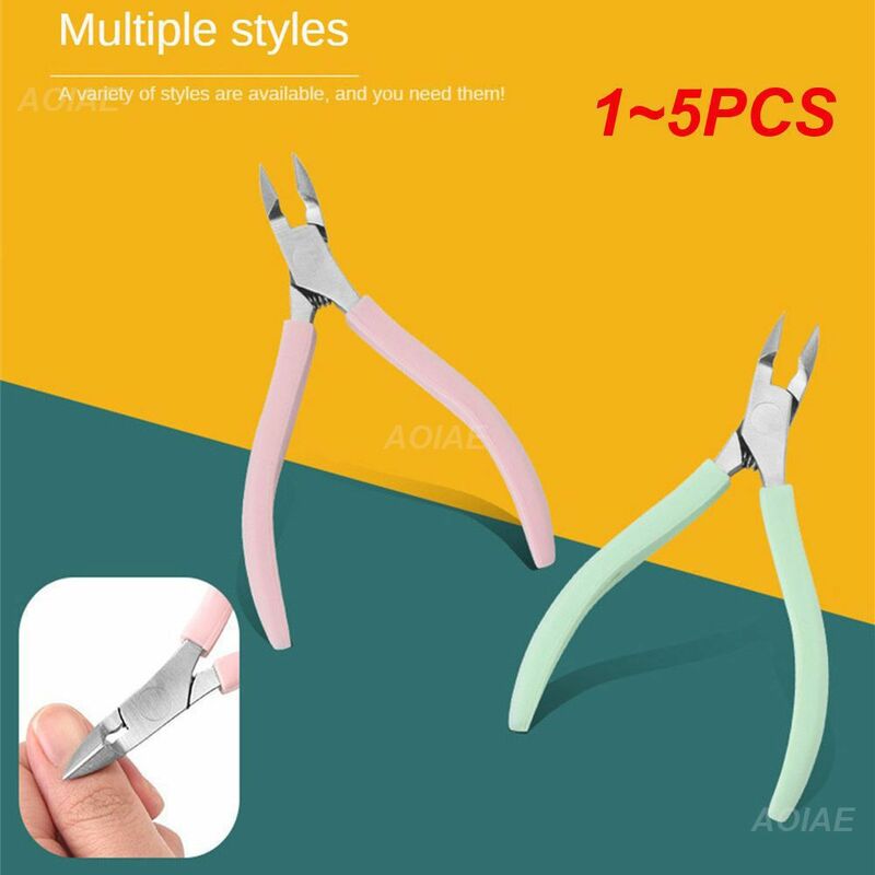 1 ~ 5 pezzi di strumenti per Manicure in acciaio inossidabile professionale ergonomico avanzato affilato Best Seller forbici per unghie facili da usare Manicure