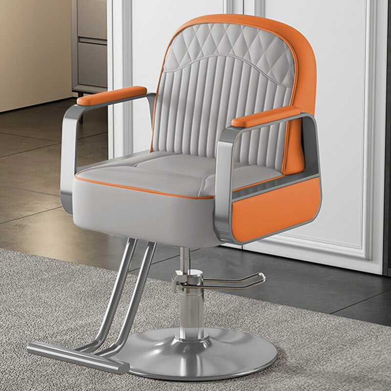 Эргономичные парикмахерские стулья, косметический эстетический стул, парикмахерские стулья для парикмахерской, поворотные стулья из серебра, оборудование для салона