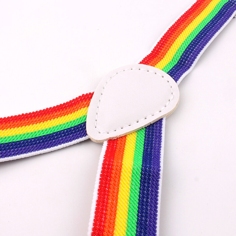 Bretelle per bambini a righe Vintage bretelle elastiche regolabili in pelle bretelle per bambini accessori da sposa cinturino a Clip per ragazze e ragazzi