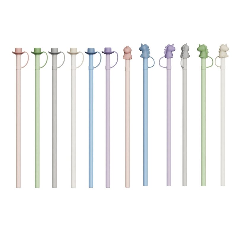Pack of 6 Unique and Eye catching Sipping Straw with Cover Practical Drink Sipper for Various Beverages