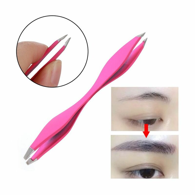 1 PCS For Maquiagem Beauty Eyelash Extension Pincet Double Ends Eyebrow Tweezer Threading Tweezers Tweezers Makeup Tools