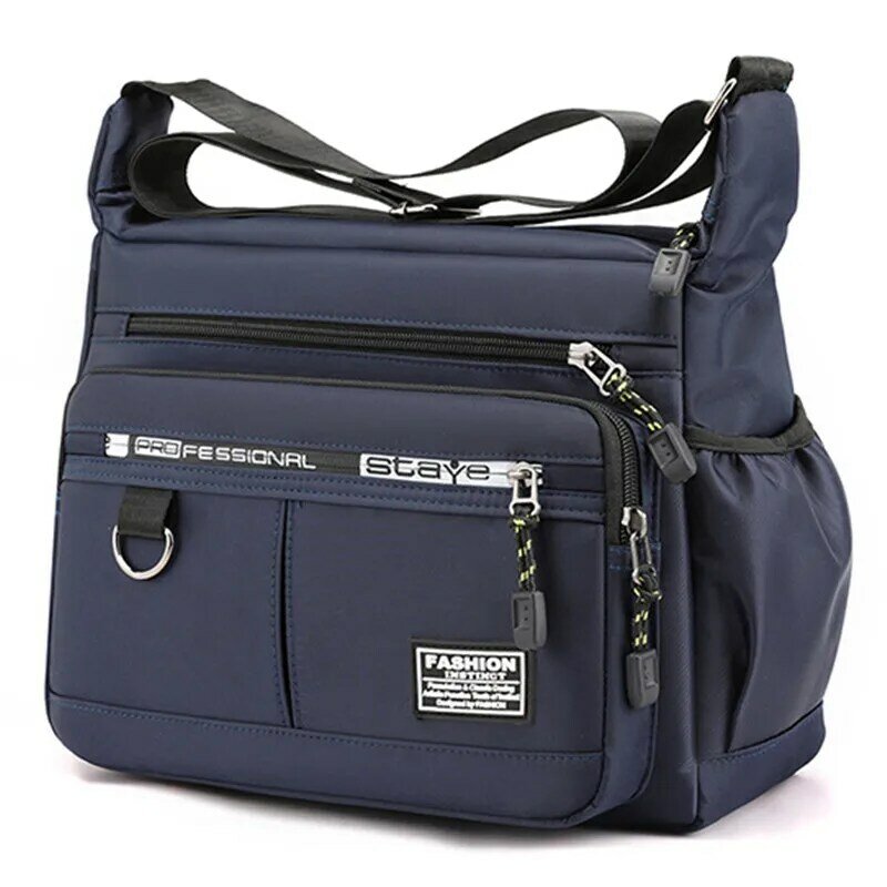 Tas bahu kapasitas tinggi, tas bahu kapasitas tinggi, tahan air dan tahan lama dengan banyak saku untuk bisnis dan tas selempang santai