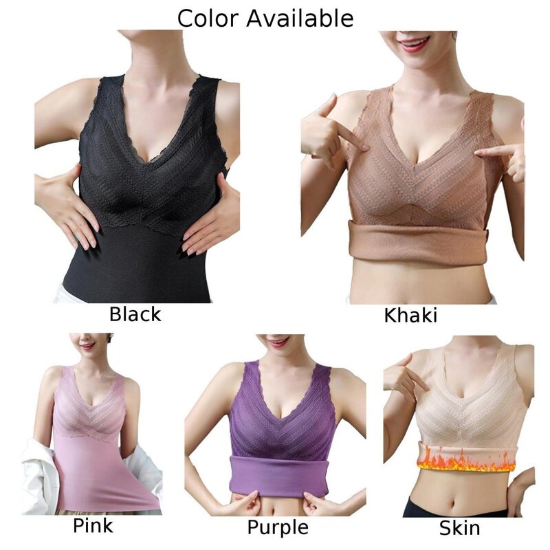 Sous-vêtement doublé en Y avec soutien-gorge pour femme, glaçure thermique, élastique, sourire, précieux, chaud, optique sans couture, lingerie, hiver, chaleur, pyjama