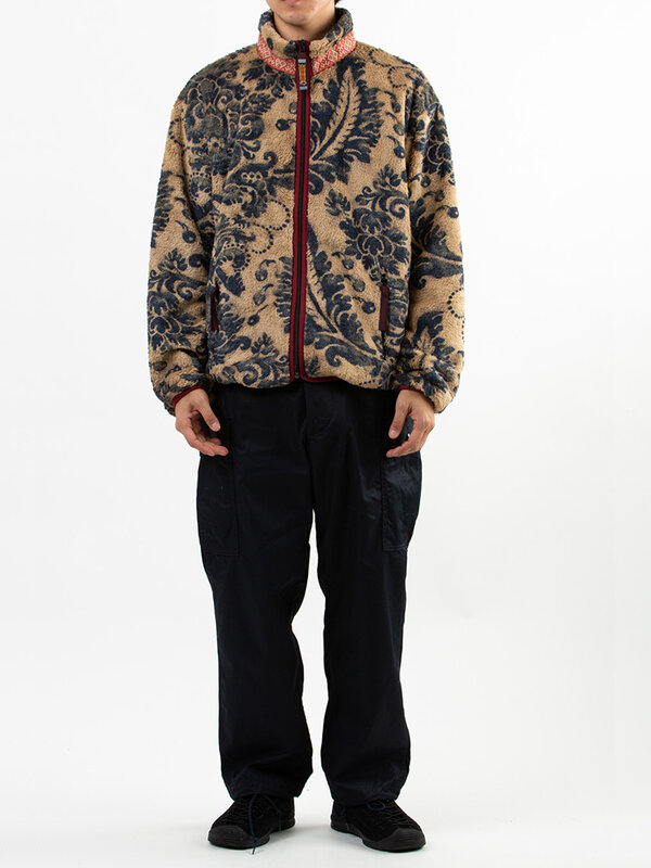 Kapital Vintage Hirata e Hiroshi giacca a vento giapponese peluche floreale Stand Up collo Cardigan allentato cappotto