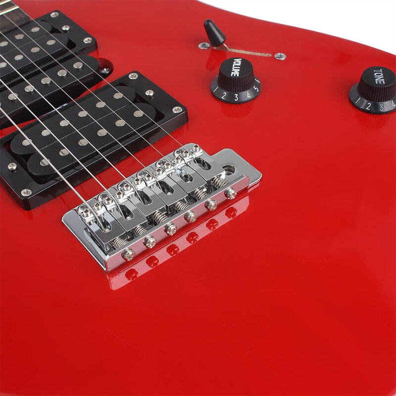 IRIN 24 tasti chitarra elettrica 6 corde corpo in acero collo d'acero chitarra elettrica con cinturino parti e accessori per chitarra necessari