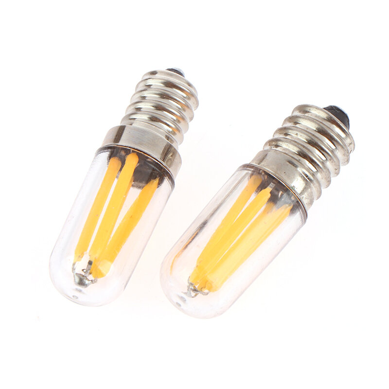 Bombilla de filamento de luz LED regulable para refrigerador, lámpara indicadora de luz de nevera, E12, E14, 220V, 1W, 3W
