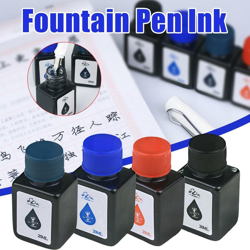 20ml Fountain Pen Ink Dip Pen Ink Bottle Blue Ink Refilling Writing Inks Available Calligraphy Art Ink Sac Students Station C0q9