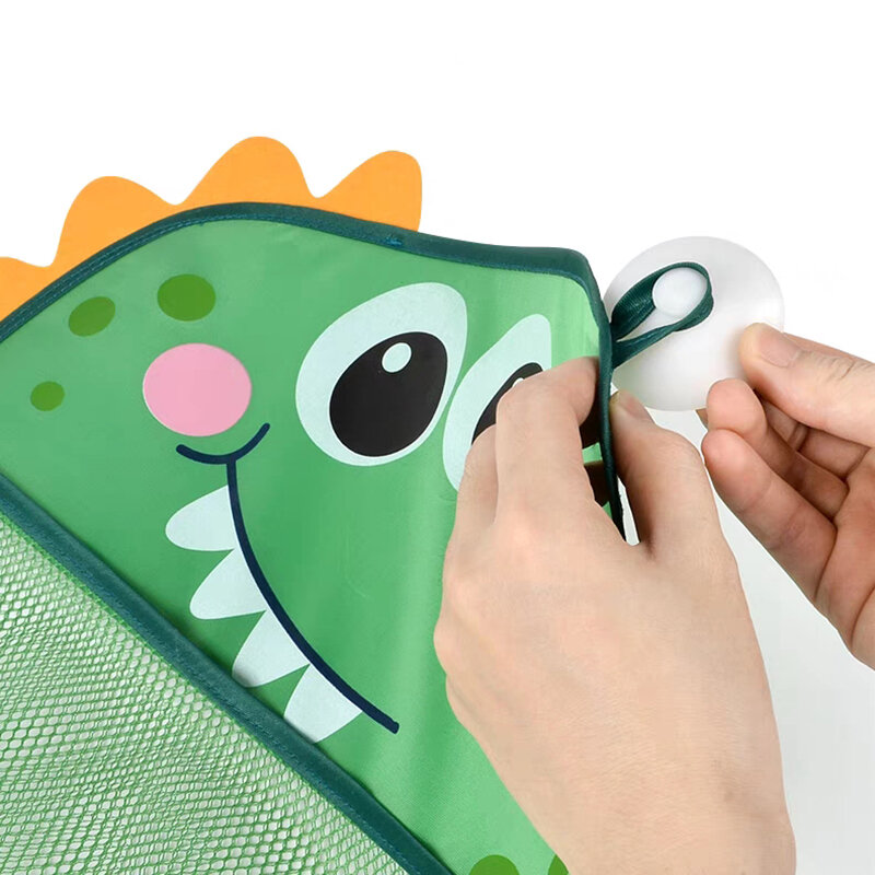 Green Dinosaur Bath Toys for Baby Bathroom Mesh Organizer Bag Cartoon Chicken Animal Shapes Net Case Children Cloth Sand Toys
