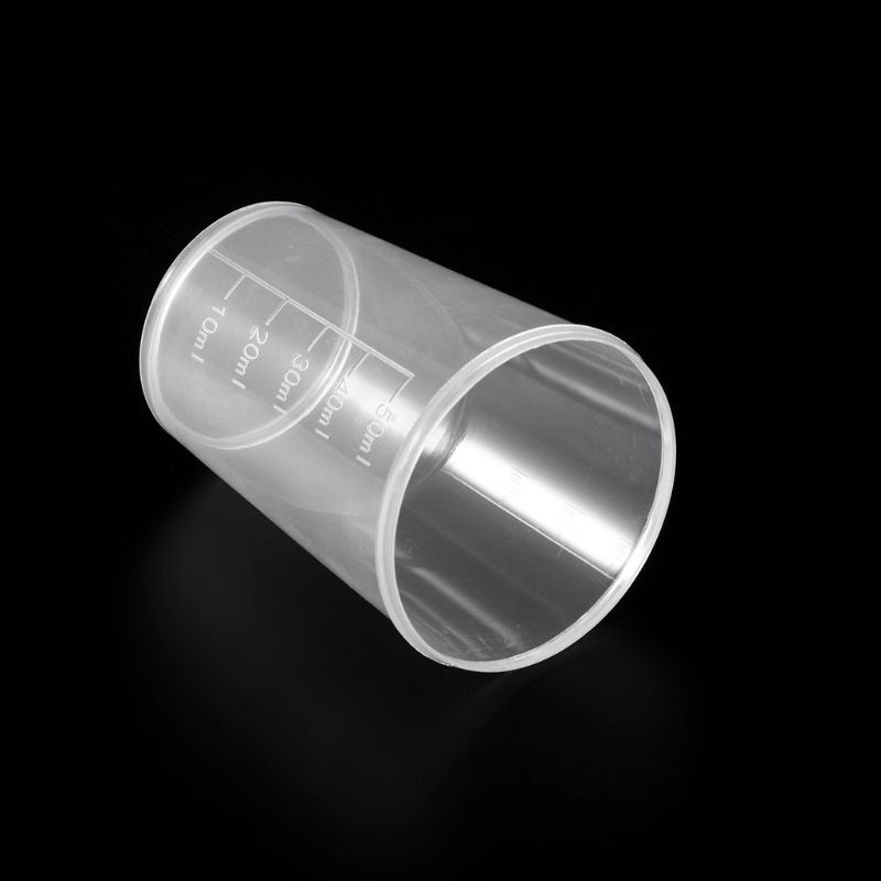 16FB 再利用可能な 50ML ミキシングカップ 10 個パック プラスチック計量カップセット 樹脂塗料混合用スケール付き 学校実験用品