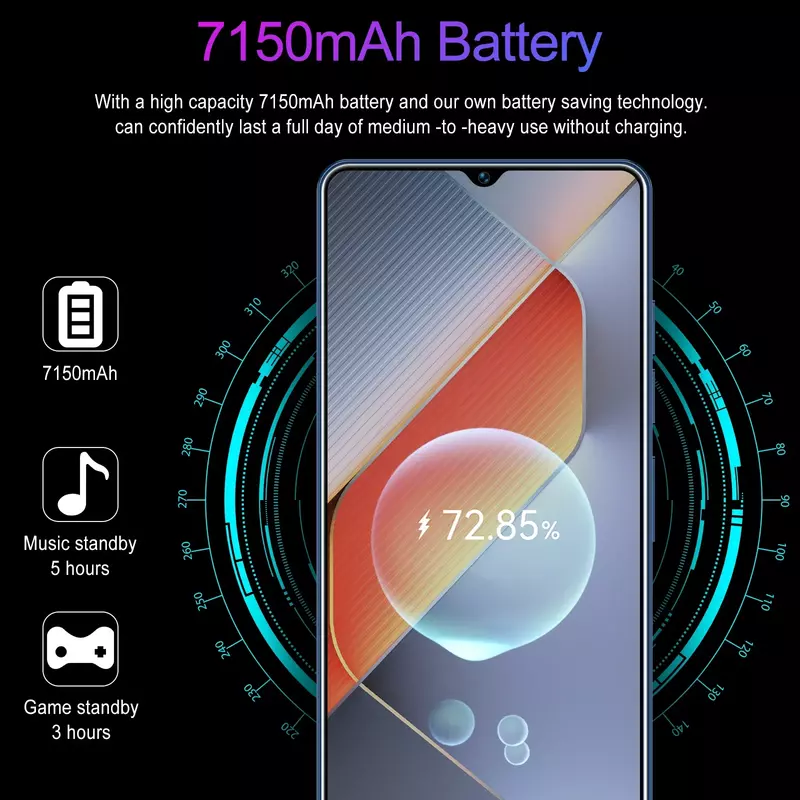 GT10สมาร์ตโฟน7.3นิ้วของแท้ทุกรุ่น22g + 2TB Snapdragon8 Android13 Gen3 50 + 108MP 4G/5G โทรศัพท์มือถือ NFC