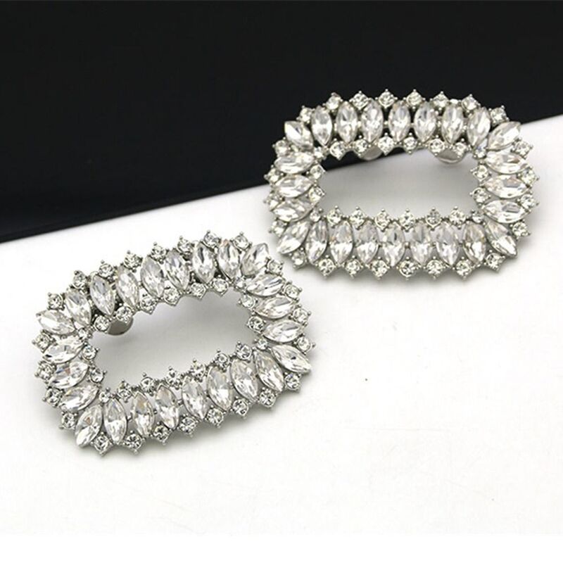 1 Buah Klip Sepatu Wanita Sepatu Pernikahan Pengantin Wanita Dekorasi Hak Tinggi Pesona Sepatu Perhiasan Berlian Imitasi Dekorasi Kristal