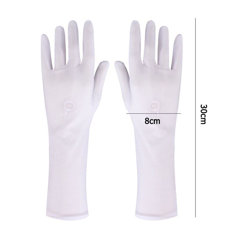 Women Mid-long Thin Etiquette Gloves Anti UV Sunscreen Gloves Driving Gloves