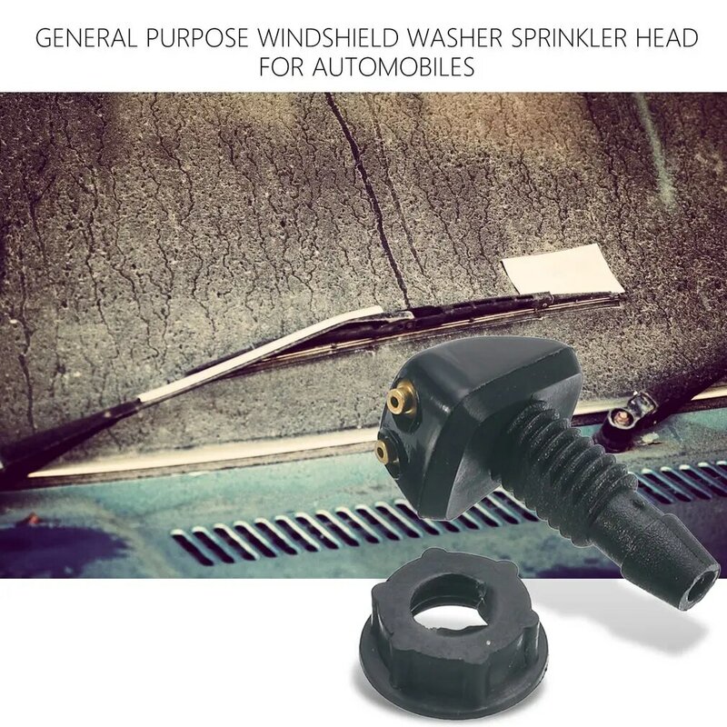 Kipas Wiper Sprinkler kaca depan mobil Universal, kepala kipas cerat berbentuk penutup Outlet air penyesuaian nozel
