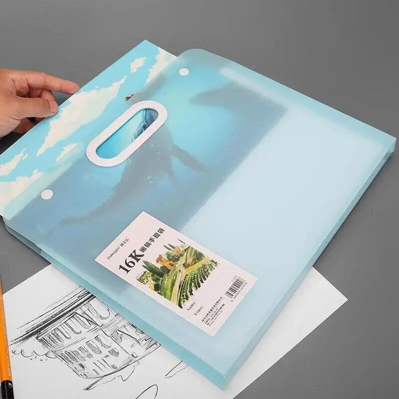 Kunst transparentes Papier Organizerl öffnen tragbare Arbeits sammlung Speicher datei für Ordner Tasche Test Studenten