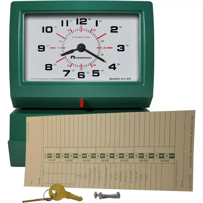 Acroprint-Grabadora de hora automática de alta resistencia, imprime mes, fecha, hora (0-23) y centésimas, reloj-150RR4