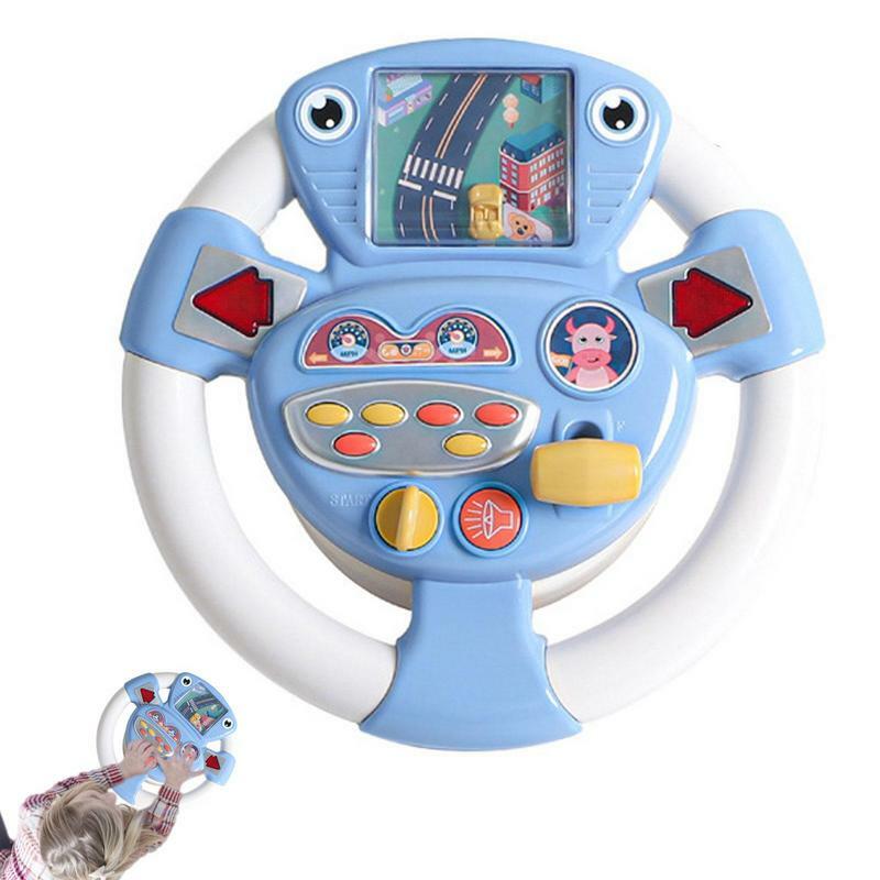 Children Simulation Driving Steering Wheel Toy Baby Driving Toys Car Remote Control Toys Kids Early Education Learning Sound Toy