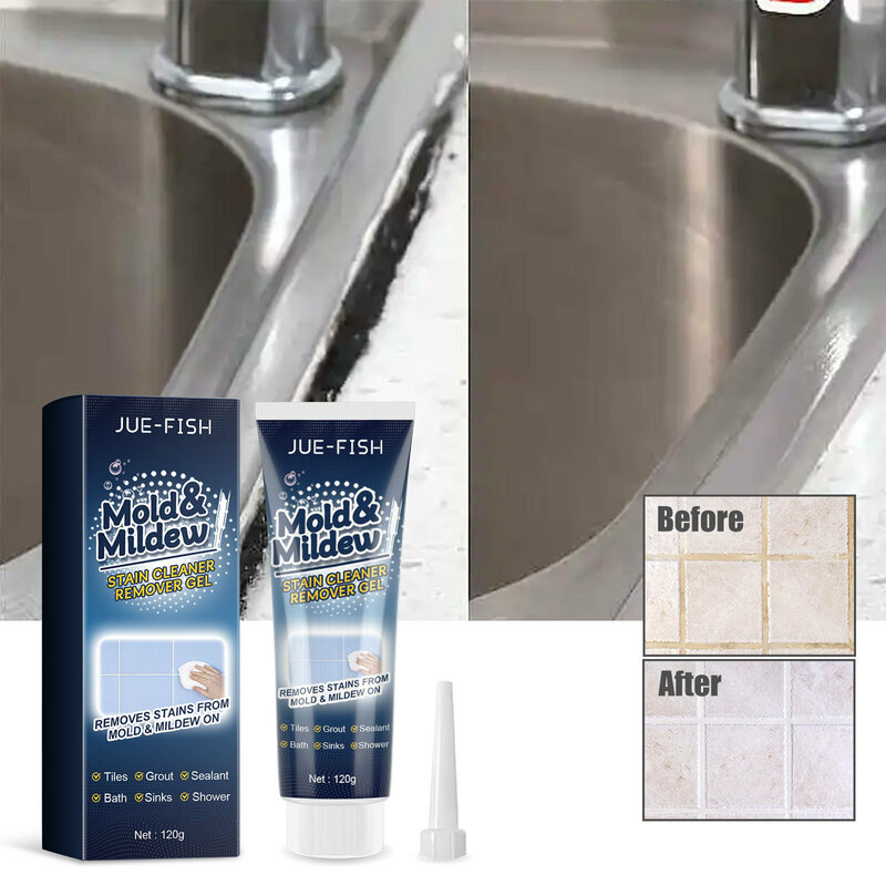 Gel de eliminación de manchas de molde, limpiador de moho de bañera, removedor de manchas de huecos de azulejos, agente de limpieza de moho de prevención de pared de cocina