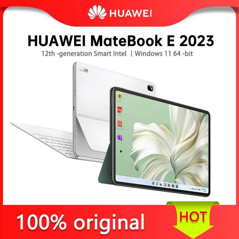 Huawei Matebook E Tablet 12.6 inci 2023, Notebook dua dalam satu sistem Intel Windows 11 generasi 12