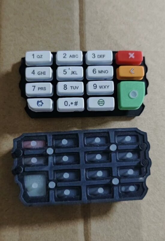 لوحة مفاتيح po لـ po ، مطاط ، أبيض وأسود ، محطة دفع