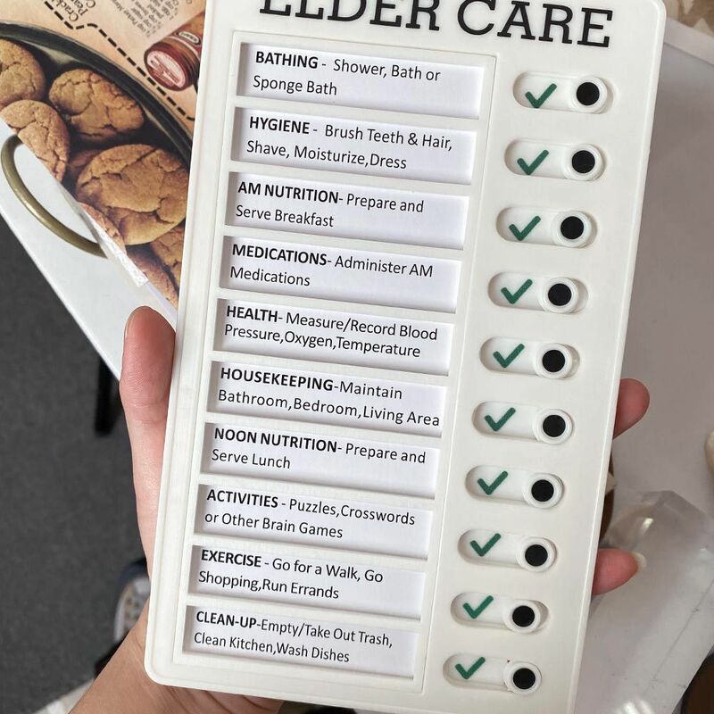 Ufficio per la cura degli anziani a casa blocco Note rimovibile in plastica Memo Board RV Checklist bacheca dei messaggi