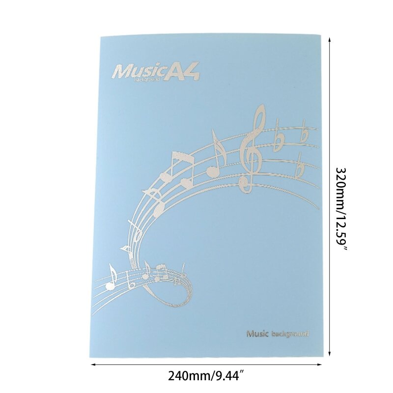 Музыкальная папка А4, 4 страницы, расширяемый пластик для рисования, изменения и хранения файлов