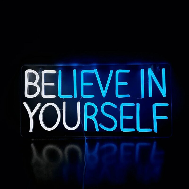 Believe In ABLE Self Neon Sign, LED Letter Wall Decor, Document, DIY Room Decoration, Gamer Bedroom, Birthday Party Gift, Inspire Lamp