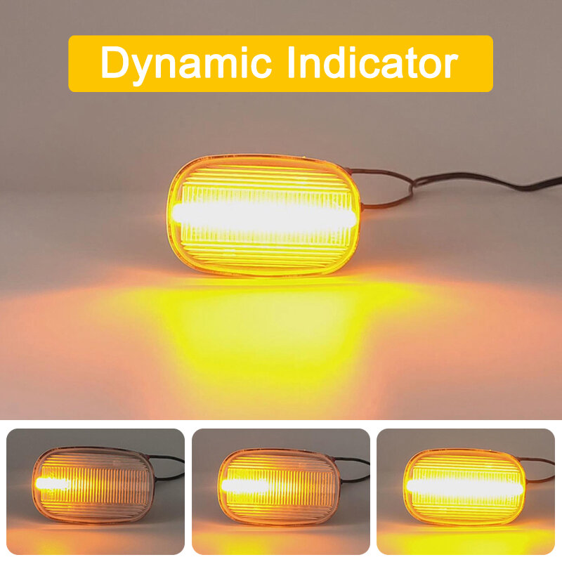 12V Clear Lens Dynamische Led Side Marker Lamp Montage Voor Toyota Liteace MR2 Probox Picnic Previa Porte Paseo Turn signaal Licht