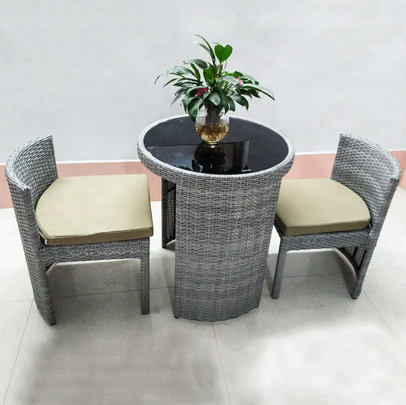 Cena niespodzianka współczesne Patio drewniane zestaw do kawy zewnętrzne składane krzesła do kawy i stół zestaw na zewnątrz marmur