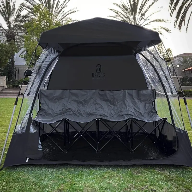 Large Climate Canopy Shelter, Pod Tent Sports para 3-4 Pessoas, CHUVAS ou Proteção Solar, Frete Grátis, Novo