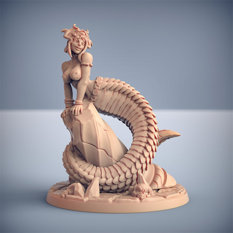 Modelo de pieza de ajedrez de hombre serpiente, cuatro reina armada, princesa Arcane, esqueleto, Dios serpiente