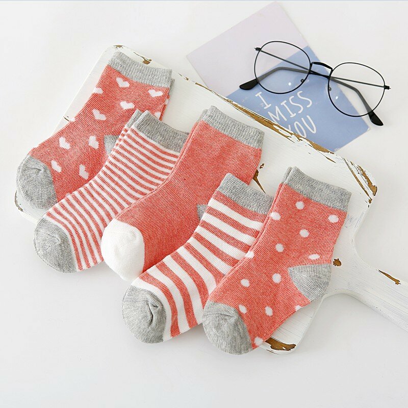 5Pairs Baby Socken Neugeborenes Baby Socken 0-6Years Kinder Reine Baumwolle Tier Design Fadeless Weiche kinder Socken für mädchen