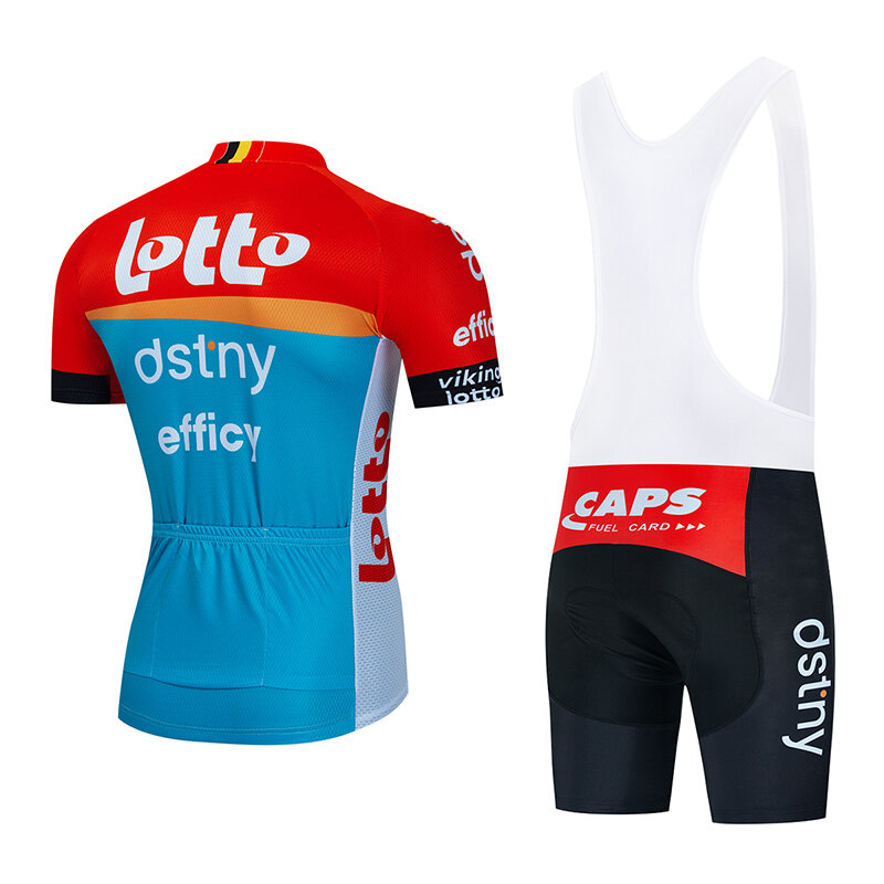 Team LOTTO-Conjuntos De Jersey De Ciclismo Para Homens, Roupas De Bicicleta, Camisa De Bicicleta De Verão, Secagem Rápida, Babador, Terno Curto, Bélgica