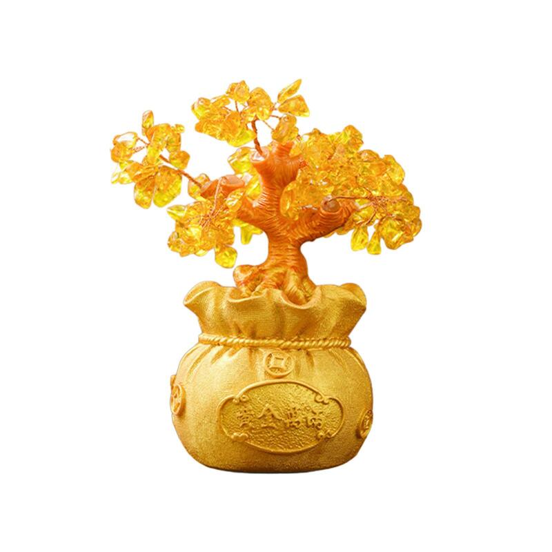 Money Bag Tree Figurine da collezione Art Craft Ornament Prosperity Sculpture for Shelf Bedroom Cabinet Festival di primavera di capodanno