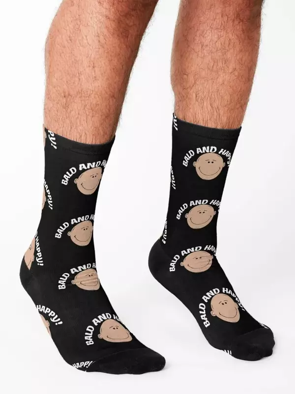 Conjunto de calcetines transparentes para hombre y mujer, medias de diseñador, calva y feliz, novedad