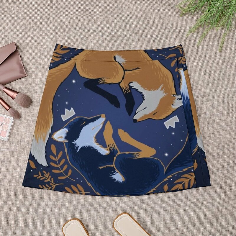 Night foxes Mini Skirt Miniskirt Short women′s skirts korean style skirts for women