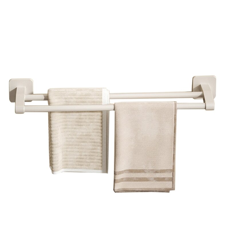 Estante para almacenamiento toallas, barra toalla montada en pared, soporte para colgar toallas, fácil instalación,