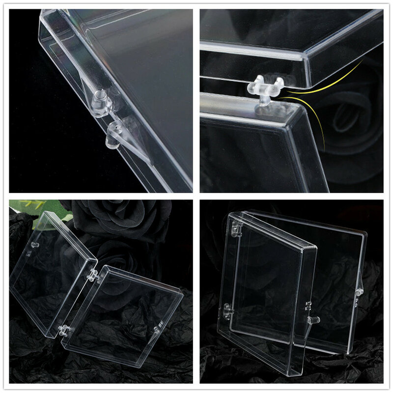 Caixa de armazenamento de unhas de acrílico transparente caixa de embalagem de unhas artesanais caso organizador de manicure de unhas recipiente ferramentas caixa vazia