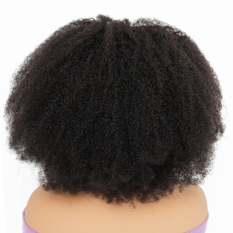 Parrucche di capelli umani ricci Afro crespi di densità 250% per le donne parrucca frontale in pizzo indiano 13x 4 parrucca 4x1 T con pizzo trasparente Remy