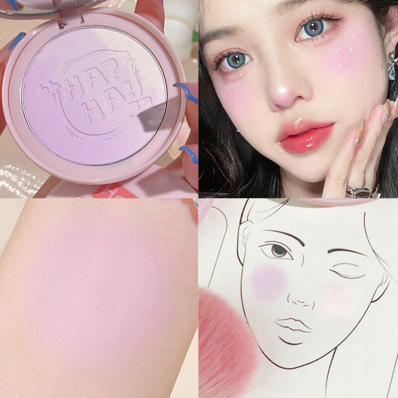 Dream Gradient Three-Layer Blush Palette Brighten Cheek Blue Cheek Purple Natural Nude Makeup Korean Nude Makeup Makeup Palette