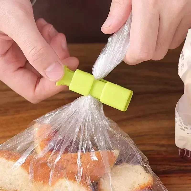 Penjepit penyegel makanan 12/1 buah, klem penyegel saku plastik dapat digunakan kembali untuk pengatur makanan ringan dapur rumah, Penyimpanan gandum sayuran