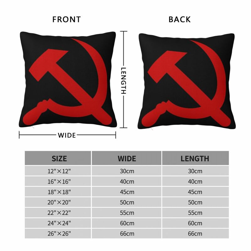 CCCP (9) Square Pillowcase Pillow Cover Polyester Cushion Zip Decorative Comfort Throw Pillow for Home Sofa