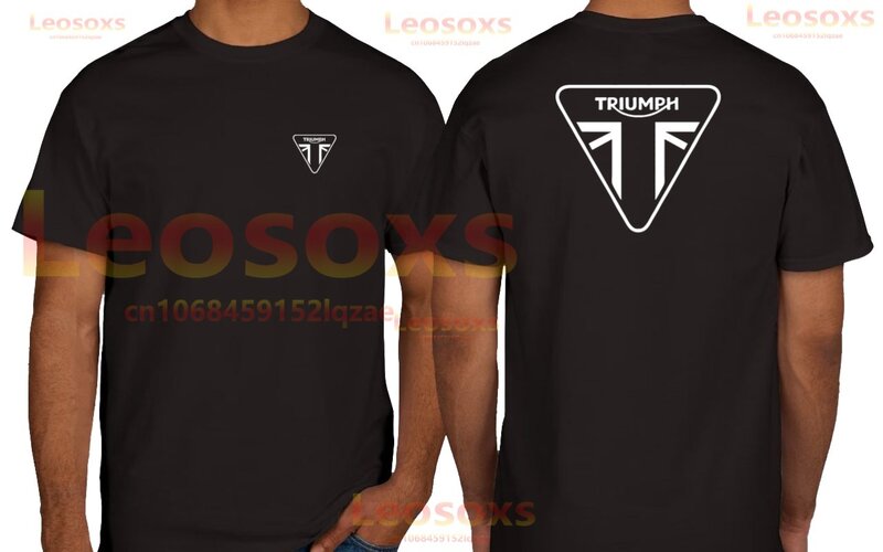 Мужская хлопковая футболка [TEW] с принтом Triumph Leosoxs, простая и удобная черная женская футболка с коротким рукавом, лето 2024