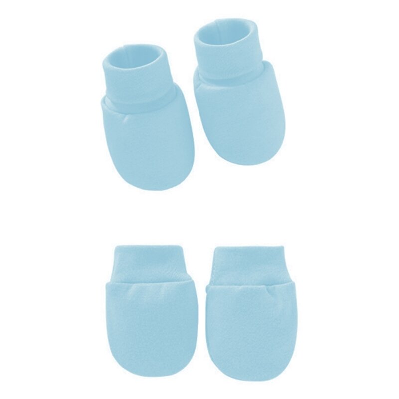 Baby Mitten ถุงเท้า Anti Scratching Soft Cotton ถุงมือ หมวก Foot Cover Set