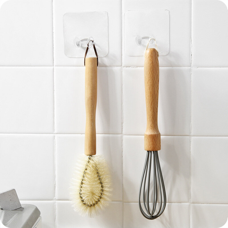 Haken Häkeln Transparent Starke Klebrige Wand Hängen Nagel-freies Haken Küche Bad Für Küche Haushälterin Auf Wand Cozinha