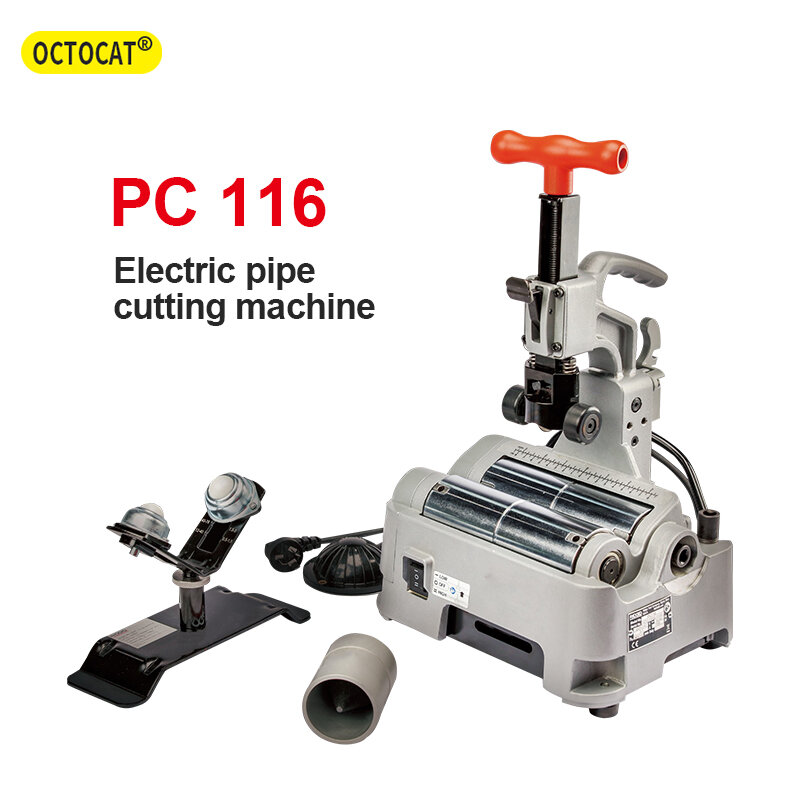 Electric Pipe Cutter Copper/Steel Pipe Cutter Handheld Round Pipe Cutting Machine 12-116mm PVC/PP/PE Pipe Cutter Sawing Machine