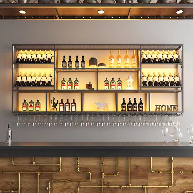 Storage Corner Bar Cabinet Liquor Cocktail Buffet Restaurant Wine Cabinets Display Commercial Stojak Na Wino Bar Accessories