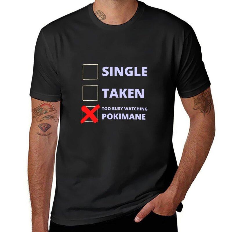 Camiseta divertida de Pokimane para hombre, Camisa estampada personalizada, ropa